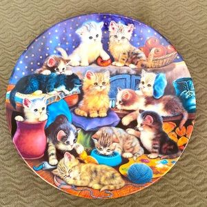 Bradford Exchange 1997 Litter Rascals Frisky Business collectable cat art plate